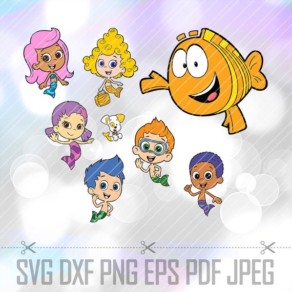 Bubble Guppies Clip Art SVG DXF Eps Png Layered Cut File