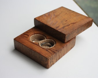 Ring Bearer Box - Infinity Wedding Ring Box - Personalised Jewellery Box - Reclaimed Timber