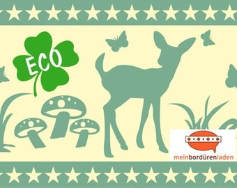 ECO kids trim: small deer - borders for children, border for allergy sufferers, wall border, nonwoven, wall trims, deer