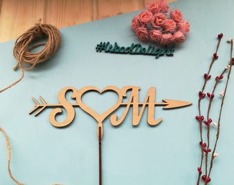 Rustic cake topper wedding cake topper initials wedding cake topper rustic cake topper wedding cake topper initial cake topper wedding