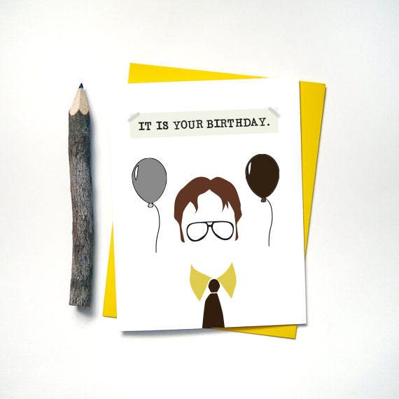 the office it is your birthday card dwight schrute