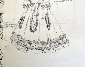 Vintage Ola Finch Cotton Candy Doll Dress No. 01006 Sewing Pattern Complete Uncut 20 inch Doll