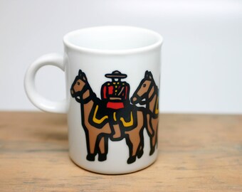 Canadian Mounties with Horses Mug Cup MARC TETRO Danesco RCMP