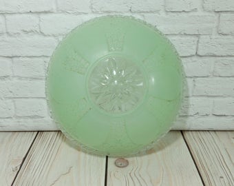 Vintage Green Mint Glass Ceiling Light Globe Fixture