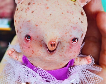 EXTRA SALE! - Chatunga Fiunnnn - art doll ooak pure sculpt fantasy creature imaginary friend magical fairy tales creatures ballet danceR