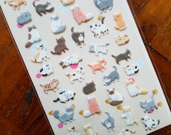 PUFFY Cat stickers, Kitten stickers, Cat Lady sticker, Cat Lover sticker, Puffy sticker, Animal stickers, Funny Sticker World, Cat sticker