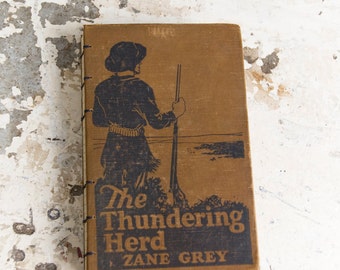 1925 THUNDERING HERD Vintage Lined Notebook Journal
