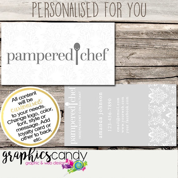 pampered chef business cards