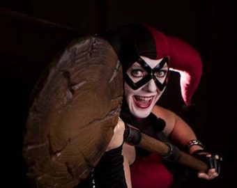 Black Leather Harley Quinn Adult Mask