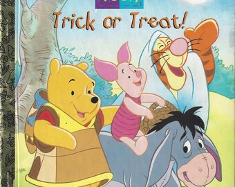 Vintage First Edition Pooh Trick or Treat! , A Little Golden Book, Children's Book, 1997