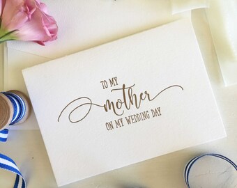 Mother Of The Bride Card - Mother of Groom Card -To My Mother On My Wedding Day Card -Mom From Daughter -Mum From Daughter -Wedding Gift Mom