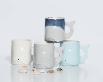 Whale Mug Handmade Large Ceramic Coffee Mugs from my Charleston, SC Studio