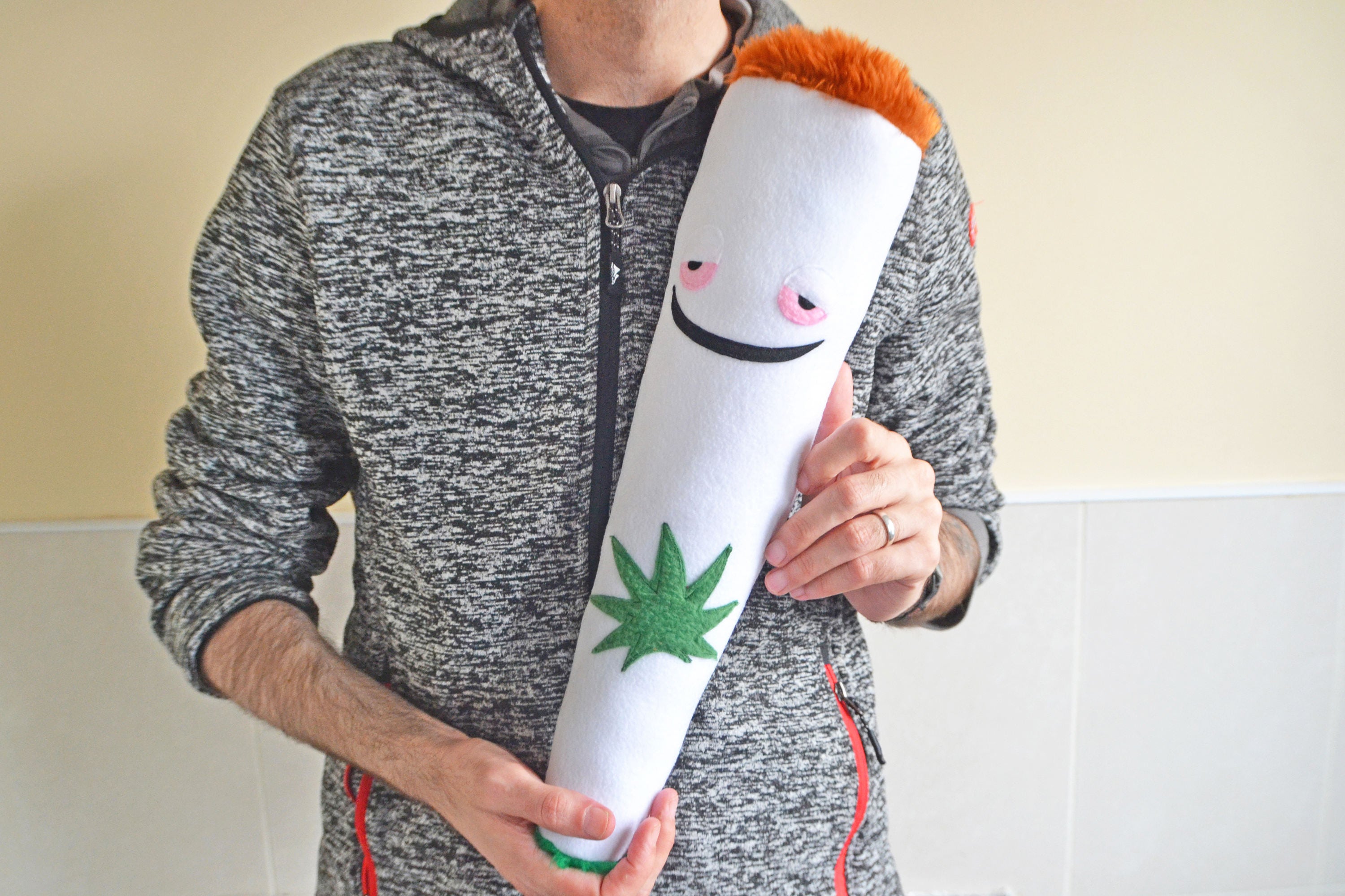 Medical marijuana cigarette pillow plush plushie cushion weed