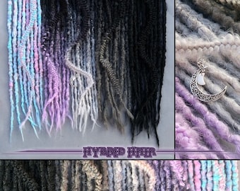 Ombre pastel goth synthetic dreads dreadlock set ombre braids locks hair extensions full set pastel goth fairy kei spank