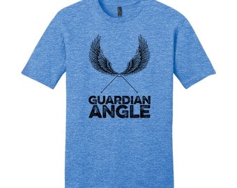 Graphic Tee Guardian Angle Hipster Shirt Funny English Teacher Gift Ideas Math Shirt Teacher Men's Funny Shirt Graphic Shirt Wings Shirt
