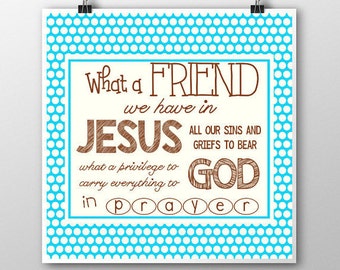 Jesus what a friend | Etsy