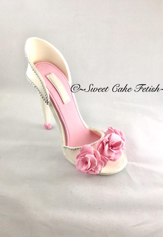 Fondant High Heel Shoe Cake topper Gumpaste shoe topper Fondant shoe ...