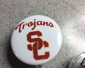 SC trojans badge reel, Trojans badge reel, Nurse badge reel, Badge reel nurse, USC, Usc trojans, Badge clip, Badge reel, Retractable badge