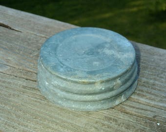Zinc Lids, Six Vintage Zinc Canning Jar Lids, Canning Lids, Zinc Jar Lids, Antique Lids, Glass insert, Mason Jar Zinc Lids, Ball Jar Lid