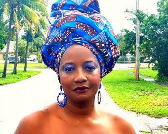 African head wrap fabric, Head Scarf Fabric, Extra Long/ DIY Head Wrap fabric/ African head wraps/Rasta Head Wraps