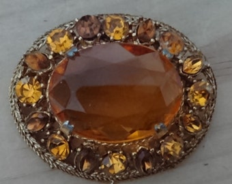 Large rhinestone brooch
