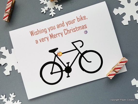 Cycling Christmas Card bicycle Bike Christmas card Christmas