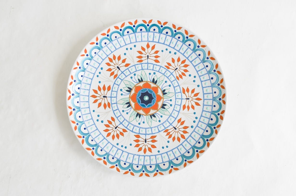 Boho decor Decorative plate Bohemia Wall hanging plate