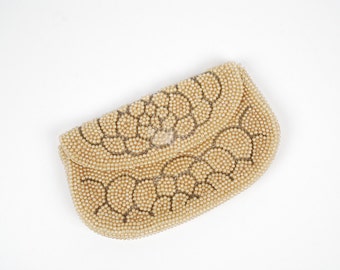 1950's Beaded Clutch - 50's Pearl Evening Bag