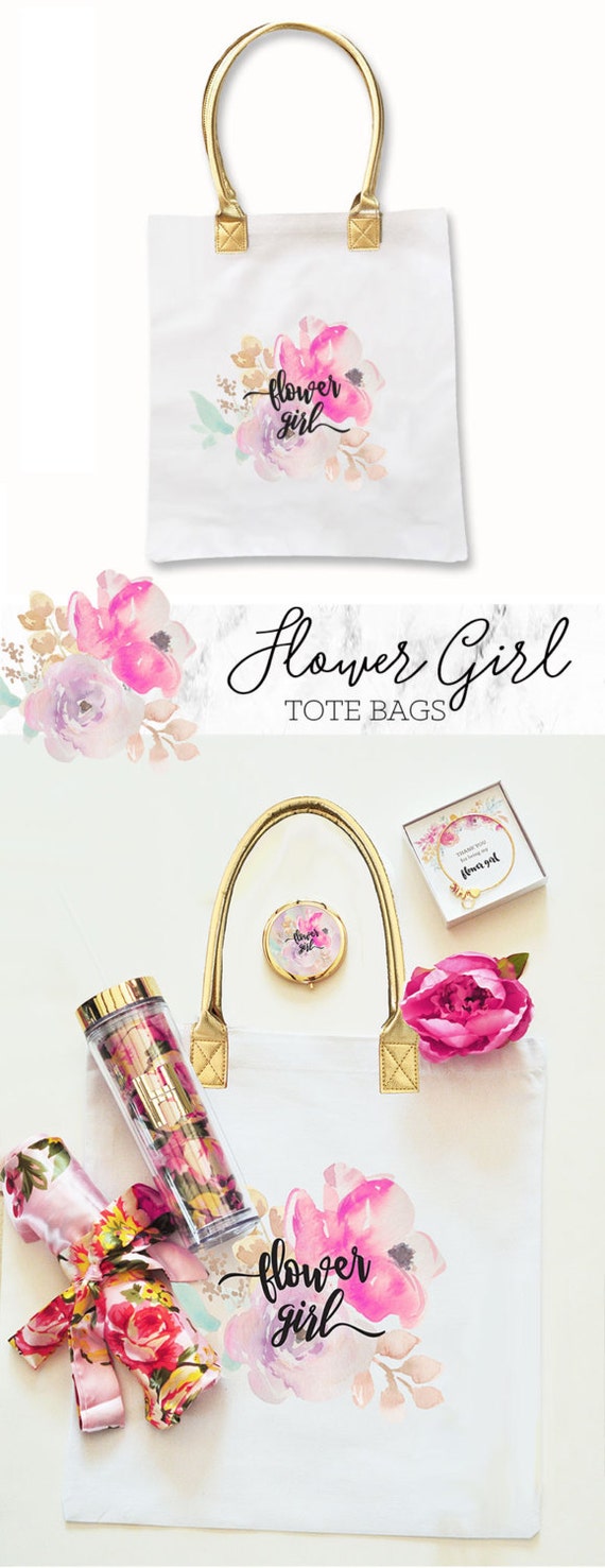 Flowergirl Tote Bags Flowergirl Gift Flower Girl Gift Bag