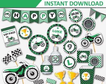 Dirt Bike Birthday - Motocross Party - Motorcycle Party - Dirtbike Birthday - Dirt Bike Decor - Motocross Decor (Instant Download)