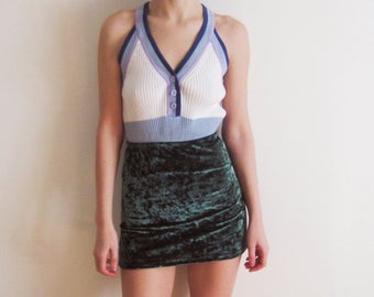 90s Ribbed Knit Tank XS Small