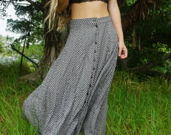 90s vintage grunge maxi skirt