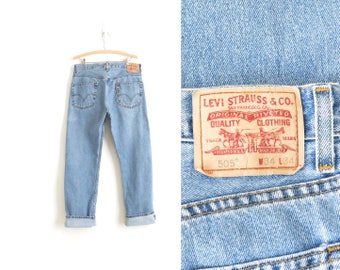 Levis Jeans 90s Vintage Jeans Medium Wash Blue Jeans Grunge Vintage Denim Jeans Mom Jeans Dad Jeans W34 L34, Mens Medium, Womens Tall Large
