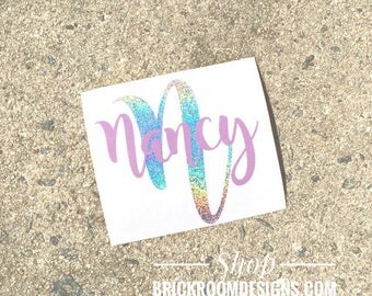 Yeti Monogram Decal, Monogram Decal, Yeti Monogram Sticker, Yeti Cup Decal, Vinyl Monogram Decal, Monogram Decal, Laptop Decal, Car Decal