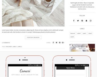 Blogger Template Responsive, Blogger Theme, Premade Blogger Templates, Blogger Template Minimal, Blogger Blog, Blogspot - Camari