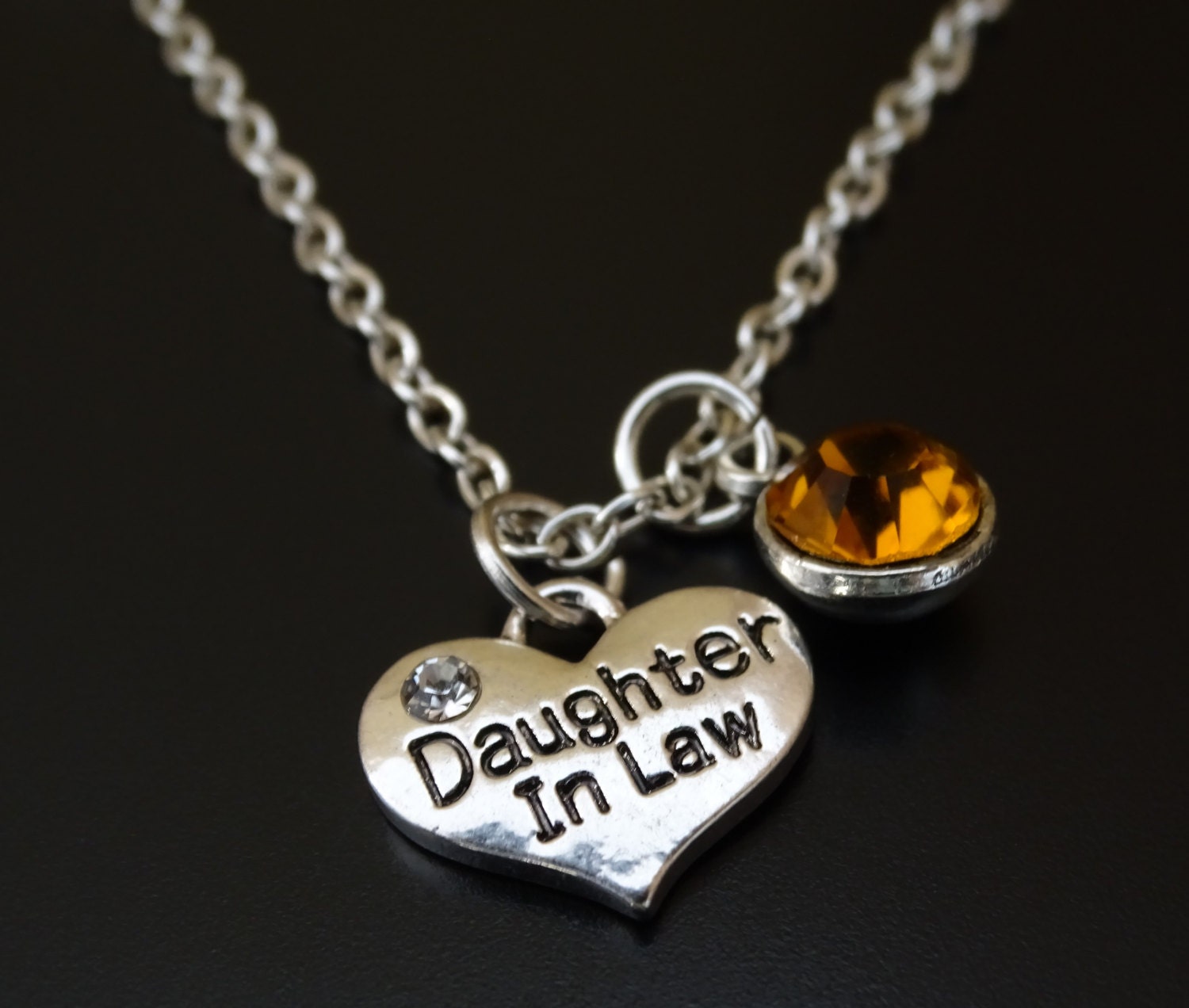Daughter in Law Necklace Daughter in Law Charm Daughter in