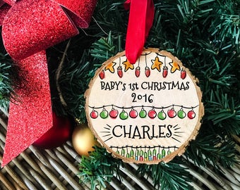 Baby's First Christmas Ornament, First Christmas Baby Ornament, My 1st Christmas, First Christmas Baby, Baby Christmas Ornament