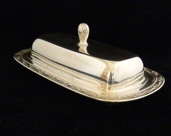 Elegant Oneida Silver Plated Butter Dish