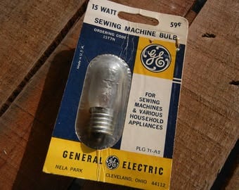 Vintage GE 15W Sewing Machine Bulb, Household Appliance Bulb, 15T7N, General Electric, New Old Stock