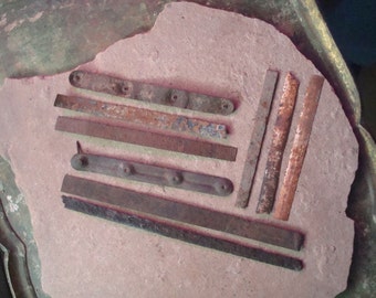 Rusty Flat Thin Metal Pieces Found Objects for Assemblage, Altered Art or Sculpture - Industrial Salvage