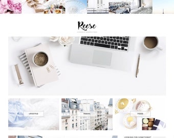 Wordpress Theme, Wordpress Ecommerce Theme Responsive Blog Theme Design "Reese" - Genesis Website Theme