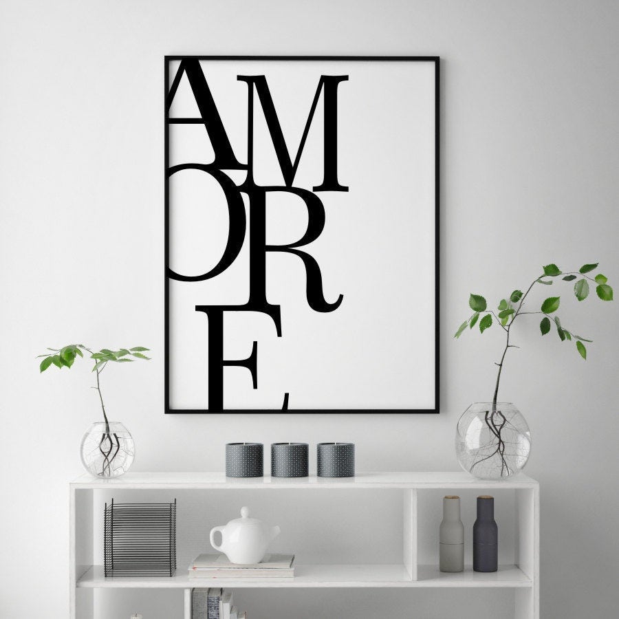Love Printable Amore Print Italian Poster Large Wall