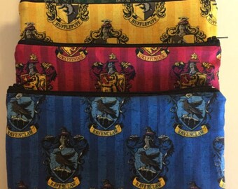 Harry Potter zipper pouches, bag, makeup bag, pencil/pen pouch, Accessory bag