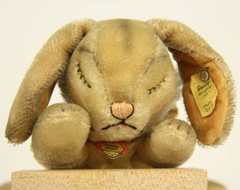 Steiff Vintage Floppy Hansi Mohair Toy Rabbit ALL IDs