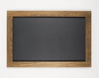 Large Chalkboard with Natural Pine Frame | Custom Stain and Custom Color Options | 24" x 36"