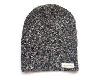 Slouchy Hat - Baby Slouchy Beanie - Child Slouchy Beanie - Heather Black