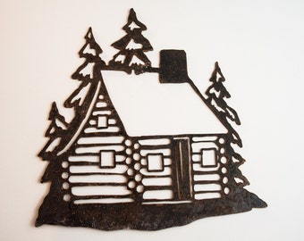 Log Cabin Stencil