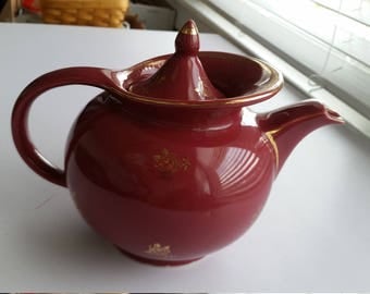 Hall Windshield Teapot -Burgundy