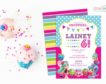 Shopkins Invitation