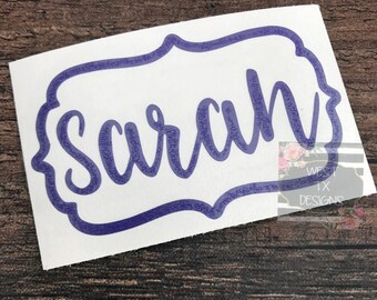 Name Decal | Yeti Decal | Personalized Decal | Monogram Sticker | RTIC decal | Swell Monogram | Laptop Decal | Corkcicle Decal